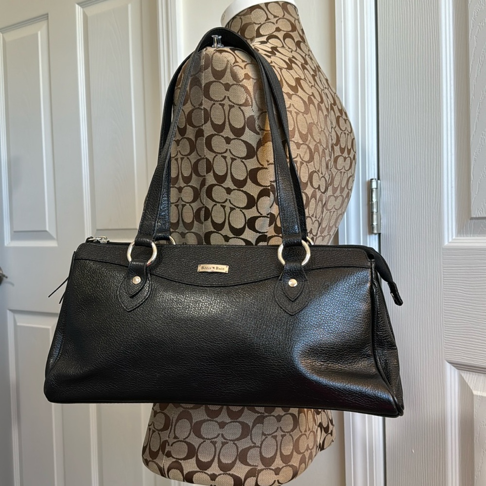 BOOTS N BAGS BLACK LEATHER BAG
